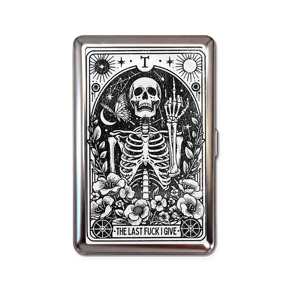 No Comment metal cardholder — front artwork