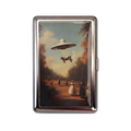Steak Out metal cardholder — front artwork