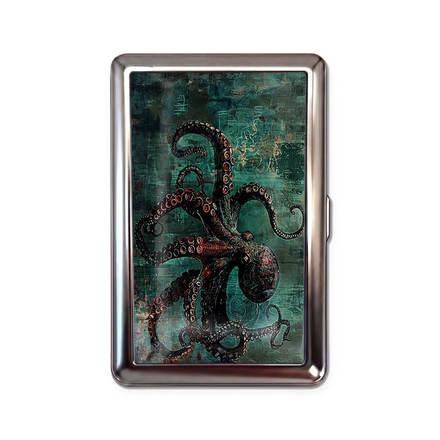 Clingy Ex metal cardholder — front artwork